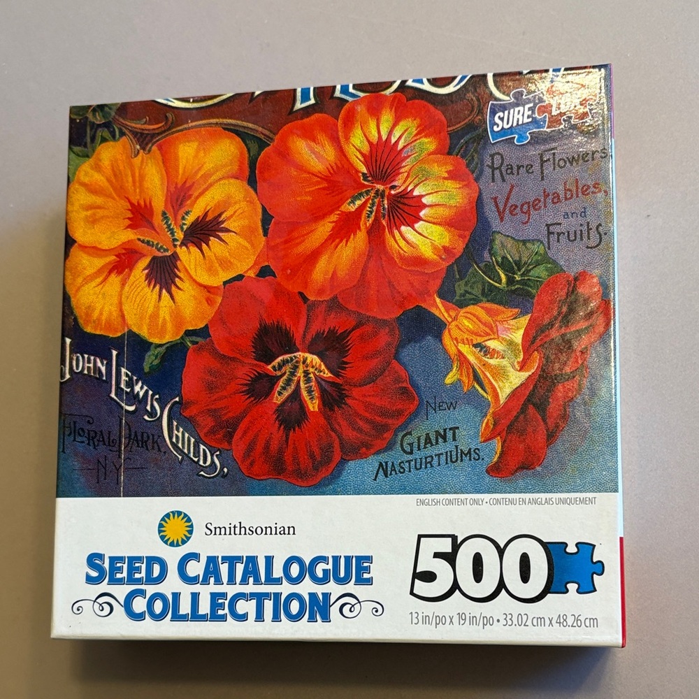 Seed Catalog Flowers 500 piece Puzzle